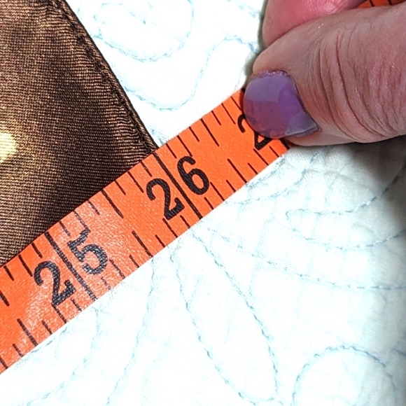 Vintage Snakeskin Animal Print Square Scarf 26" x 26-1/2" Brown, Tannish Golden - Picture 5 of 7